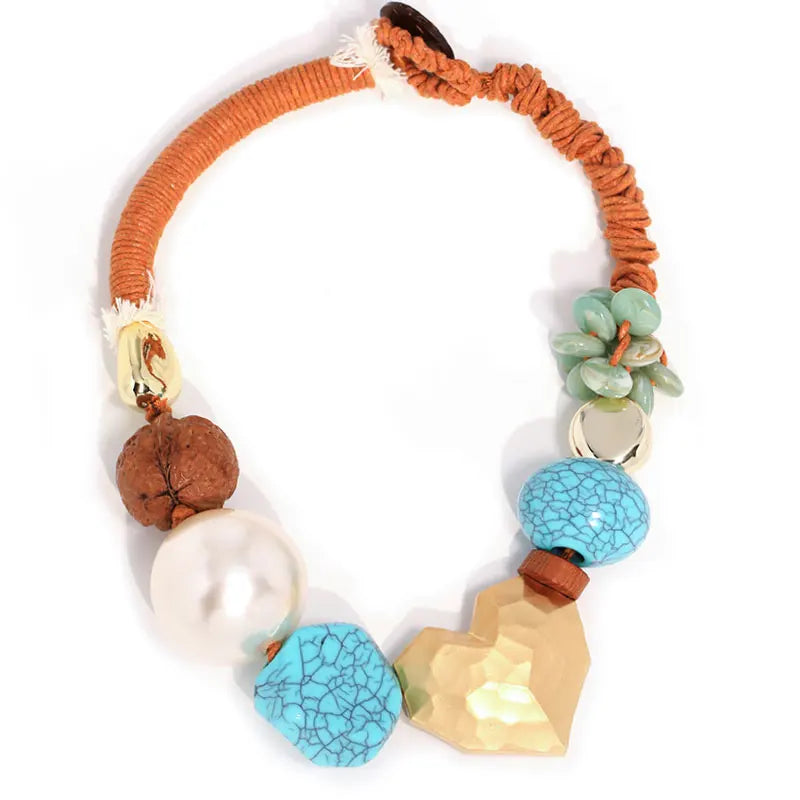 Bohemian Statement Beach Party Necklace