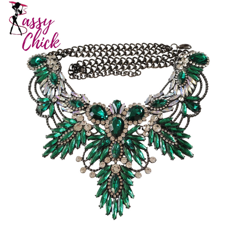 Boho Multicolor Leaf Choker Sassy Chick Logo
