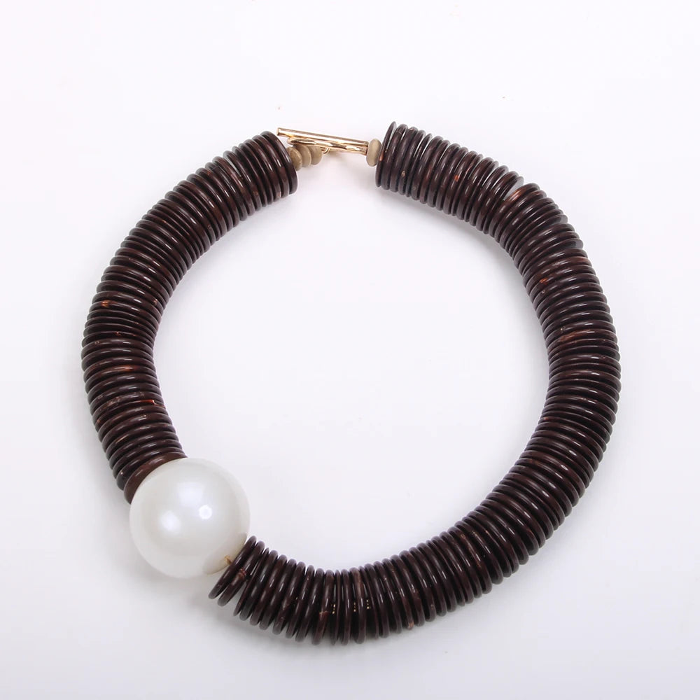 Boho Statement Big Beads Handmade Necklace