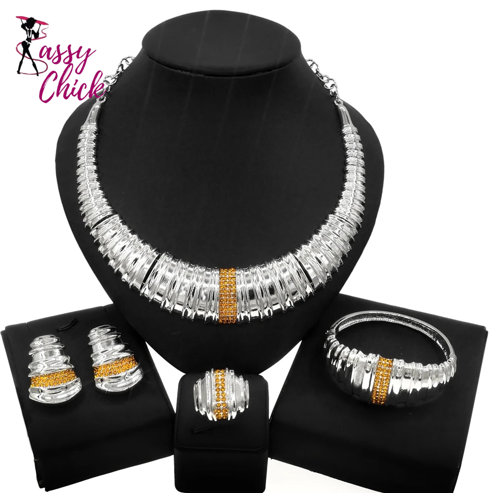 Bone Round Shape Jewelry Set Sassy Chick Logo
