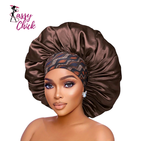 Bonnet Flower Printed Hair Hat Sassy Chick Logo