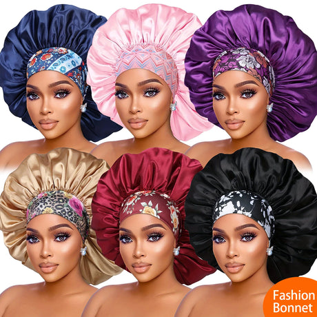 Collection of Bonnet Flower Printed Hair Hat