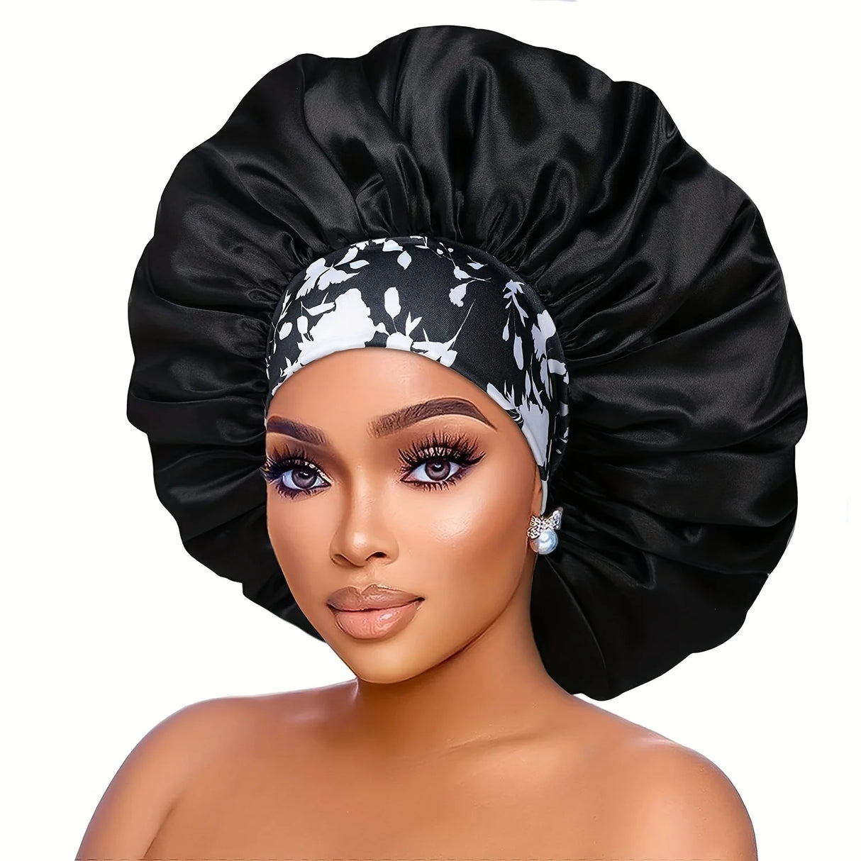 Black Flower Bonnet