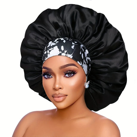 Black Flower Bonnet