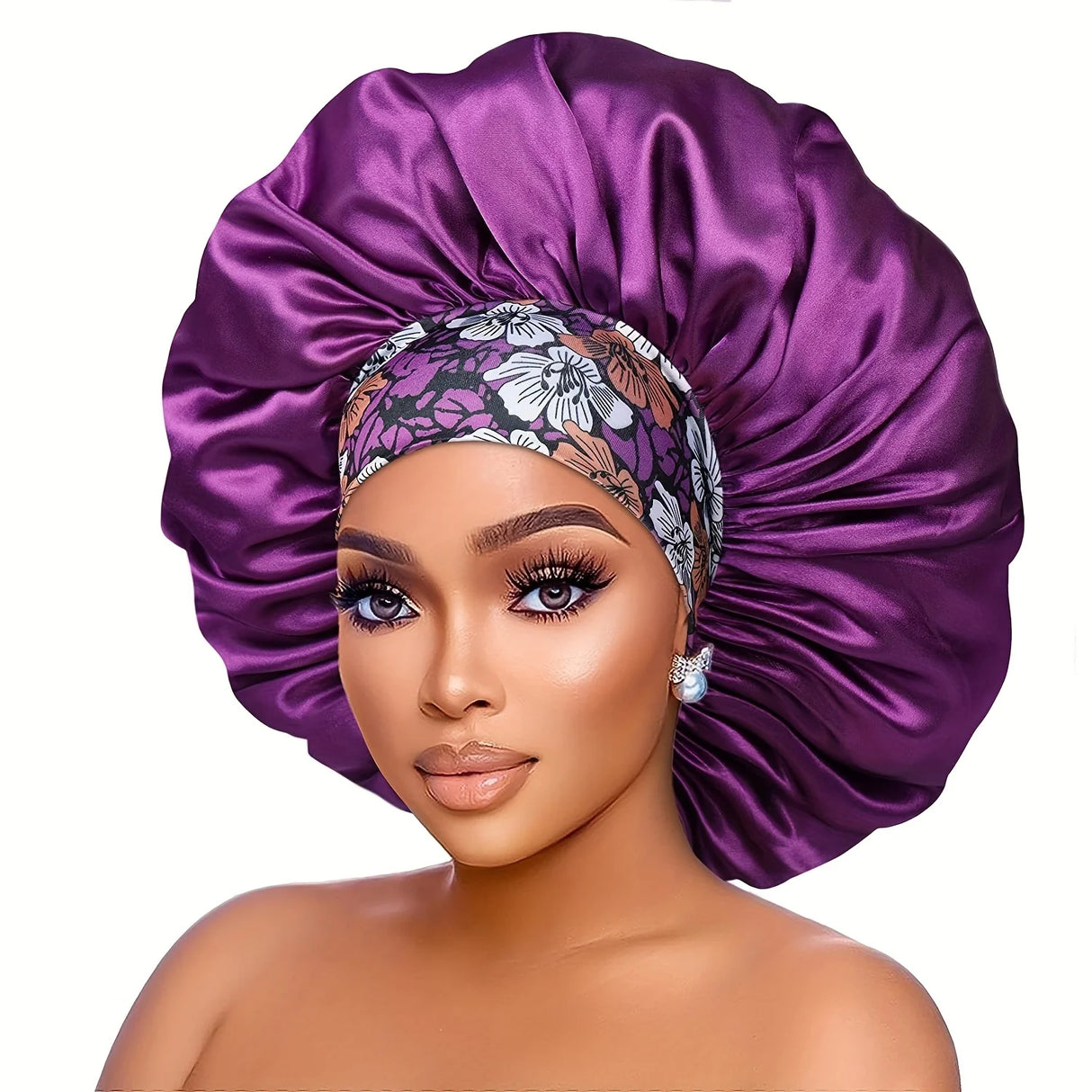 purple flower bonnet