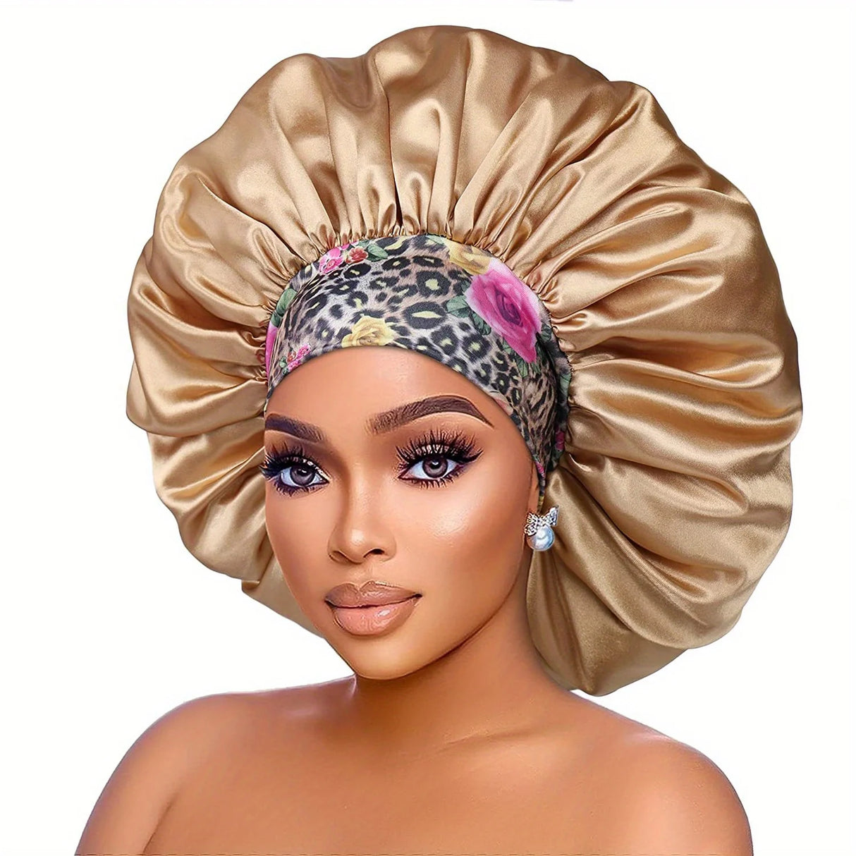 brown flower bonnet