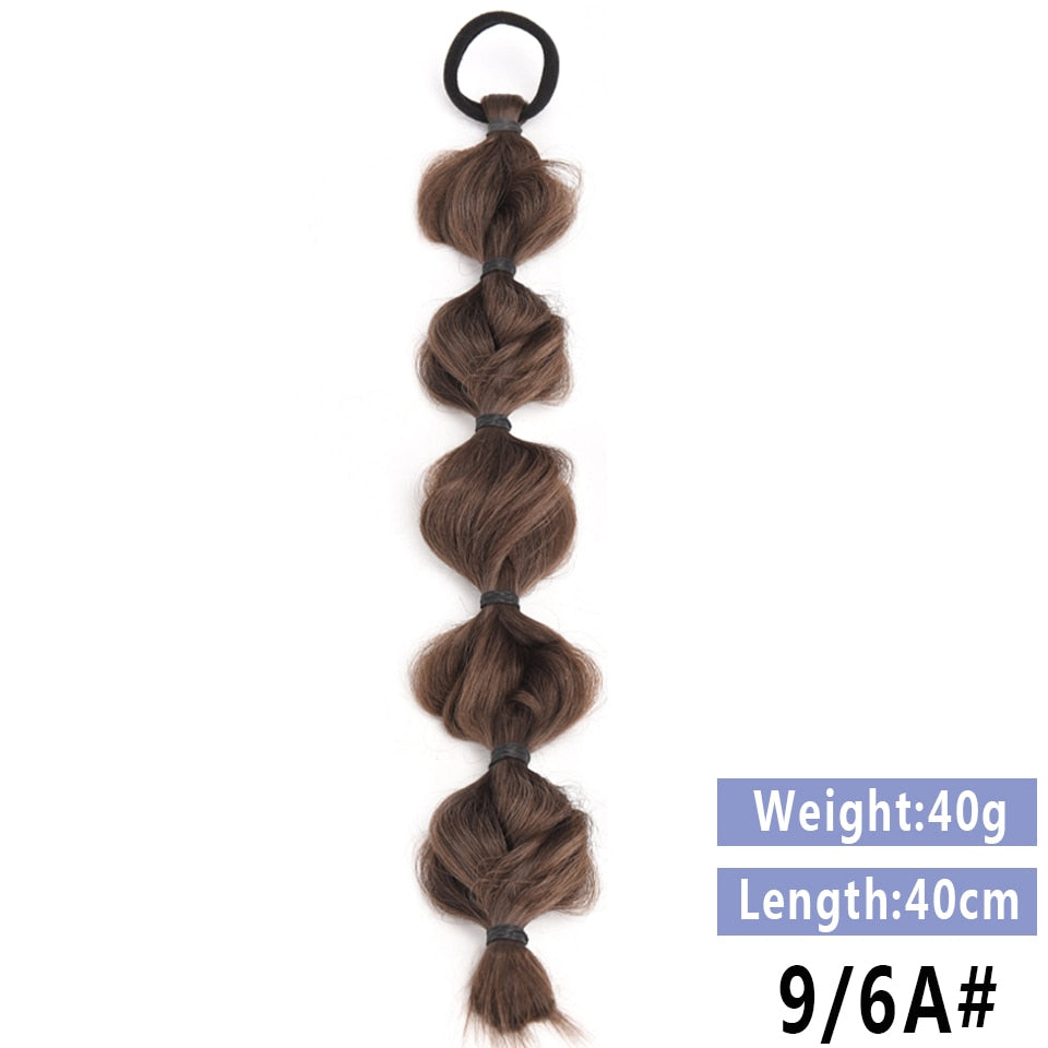 Ash Brown Braided Ponytail Hair Extension
