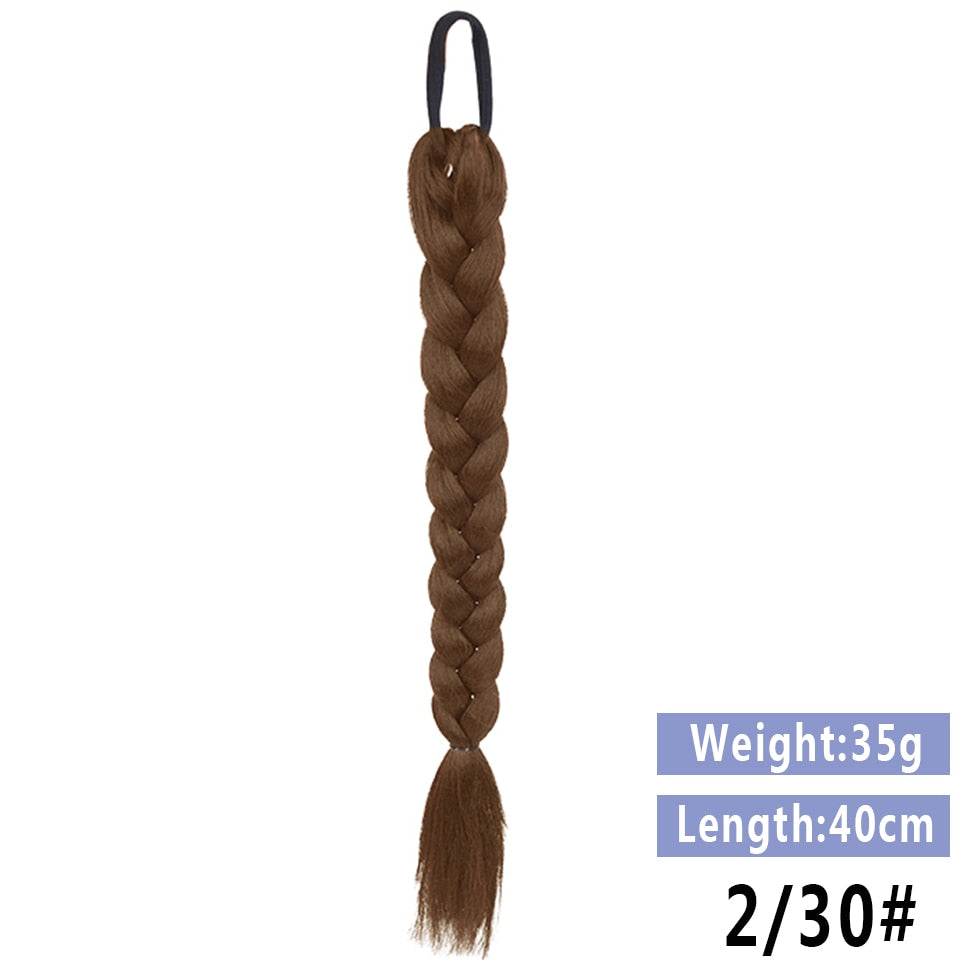 Brown Braided Ponytail Hair Extension