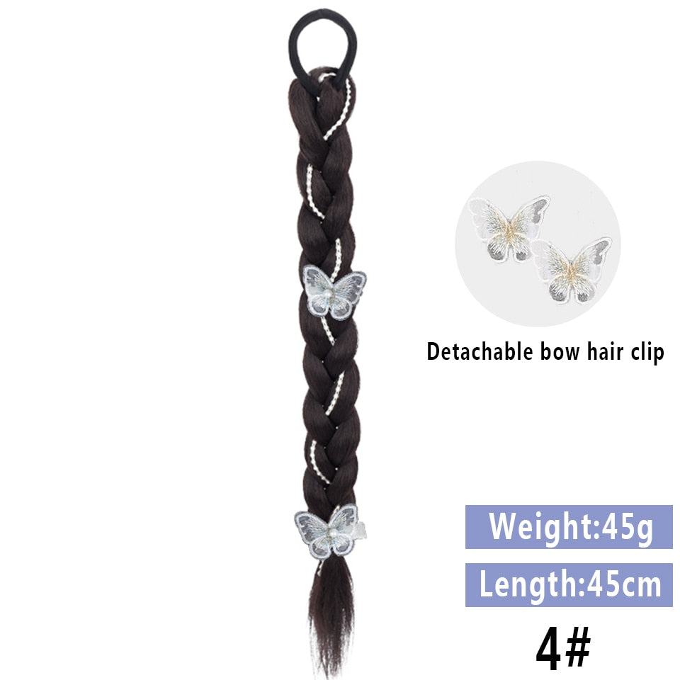 Black Braided Ponytail Hair Extension