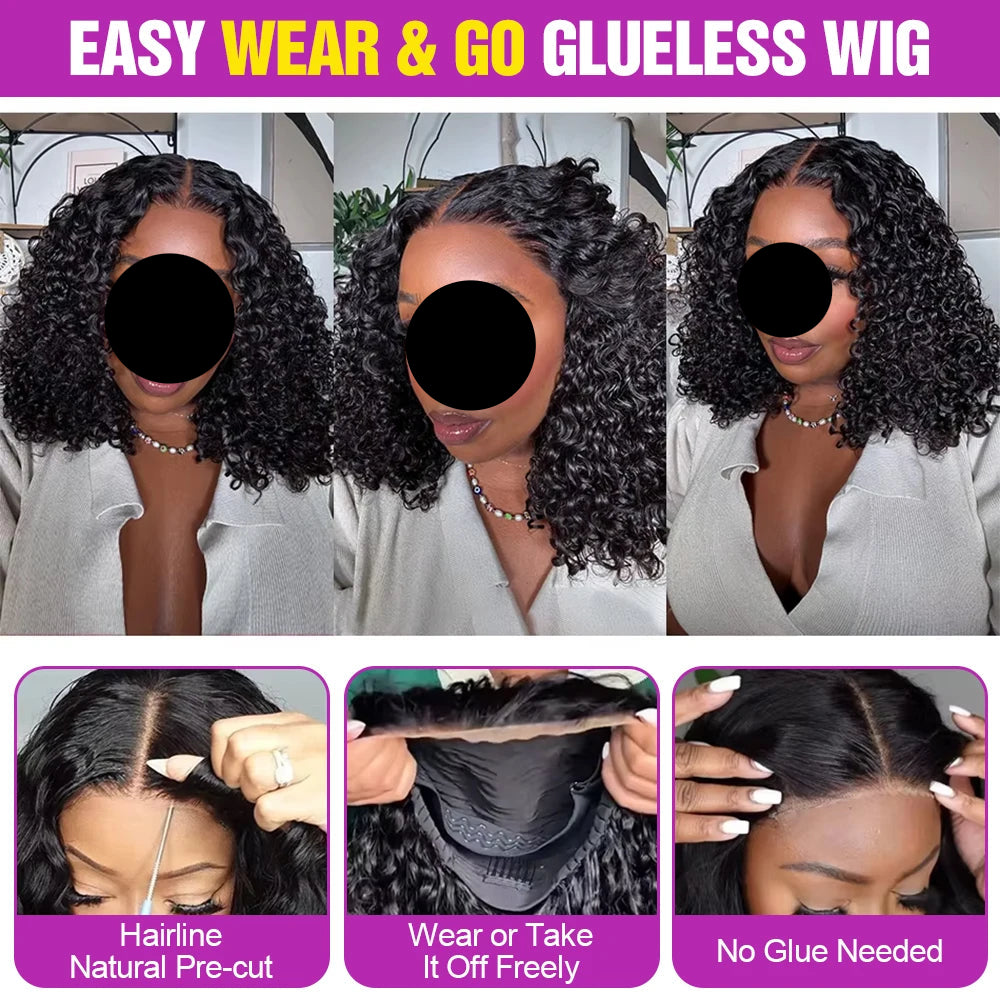 Brazilian 13x4 Short Bob Curly Lace Front Human Hair Wig