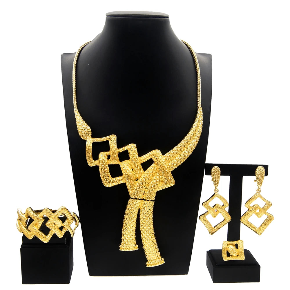 Brazilian Fashion Dubai Gold Plated Jewelry Sets