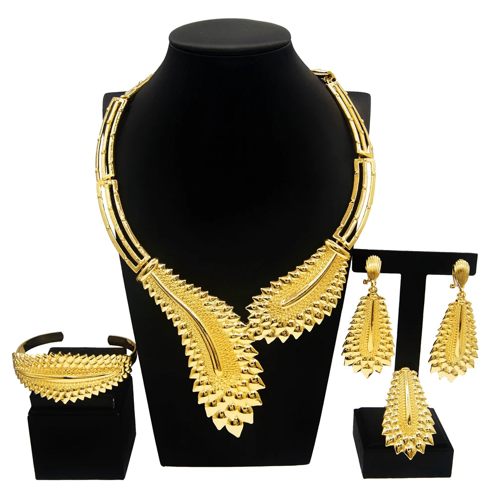 Brazilian Fashion Dubai Gold Plated Jewelry Sets