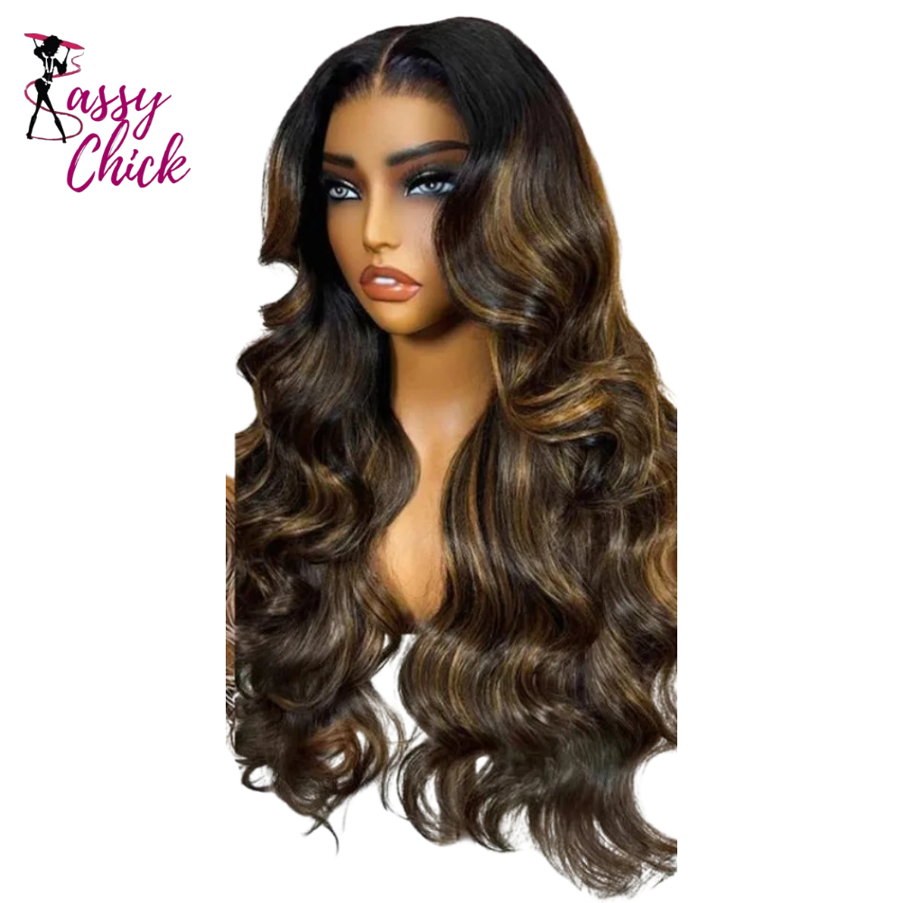 Brazilian Hair Lace Frontal Wig Human Hair Sassy Chick Logo