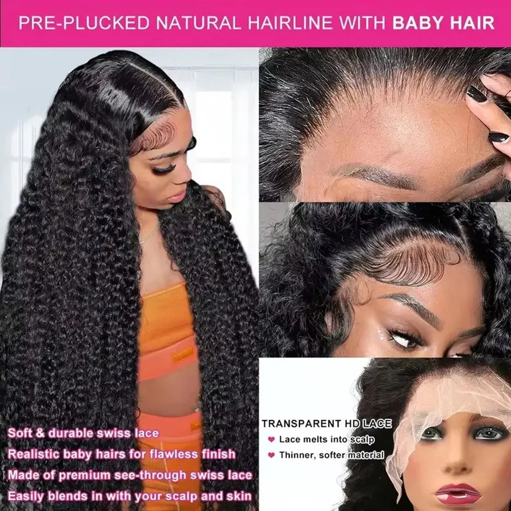 Brazilian Kinky Curly Style 13x4 Virgin Human Hair Wig