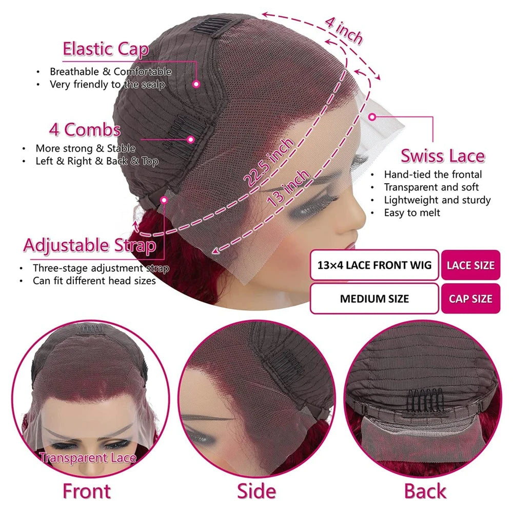 Details of Brazilian Short Bob Straight Bob13x4 Human Hair Wig