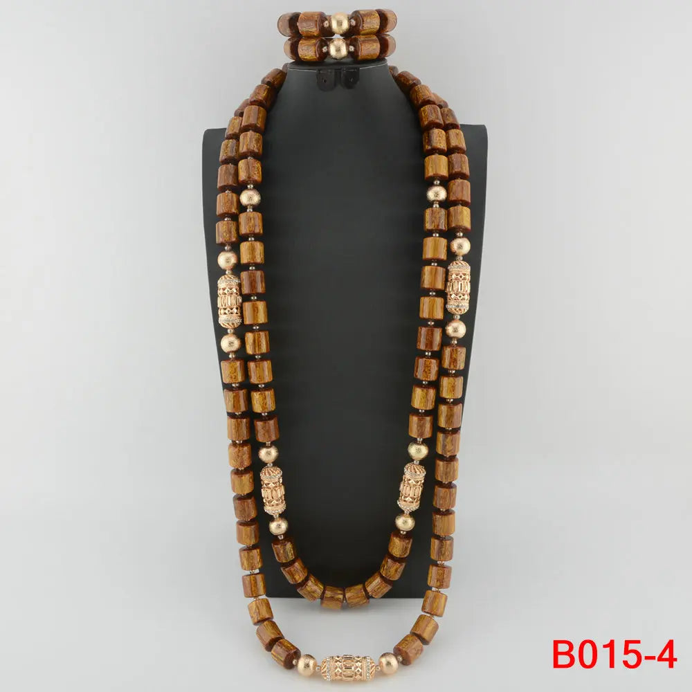 brown crystal jewelry set