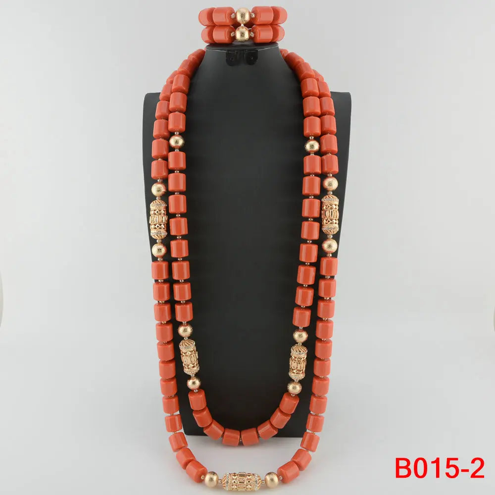 orange crystal jewelry set