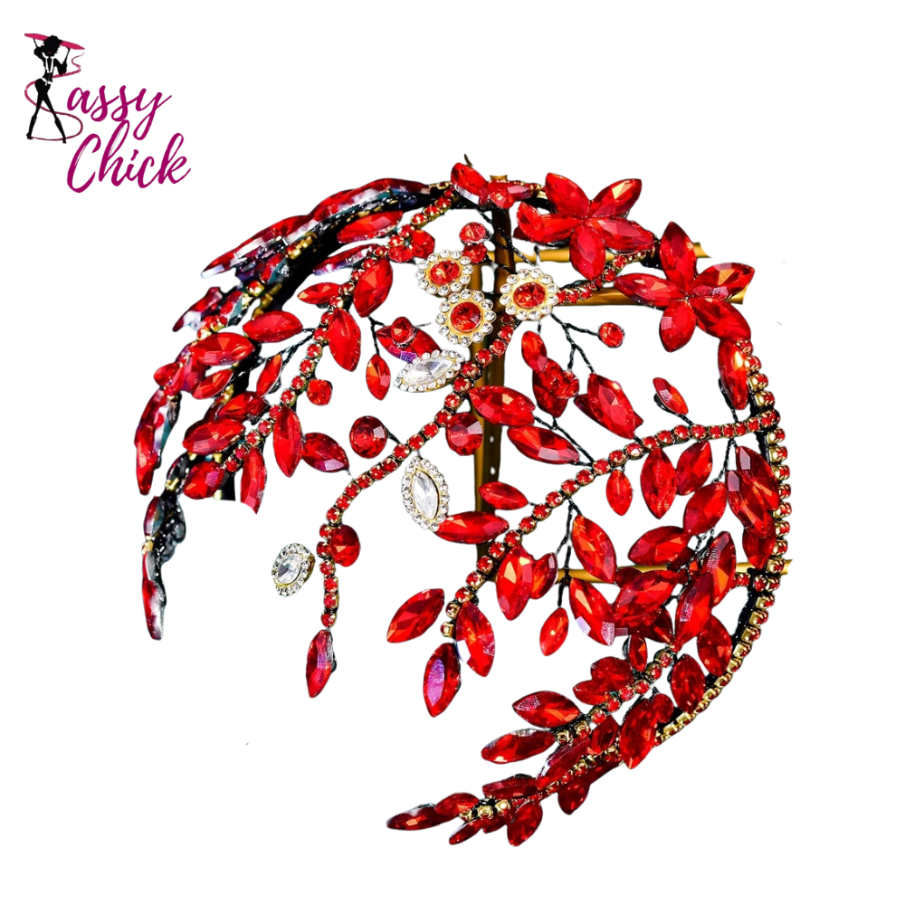 Bride Rhinestone Hair Hoop Wedding Hairbands Sassy Chick Logo