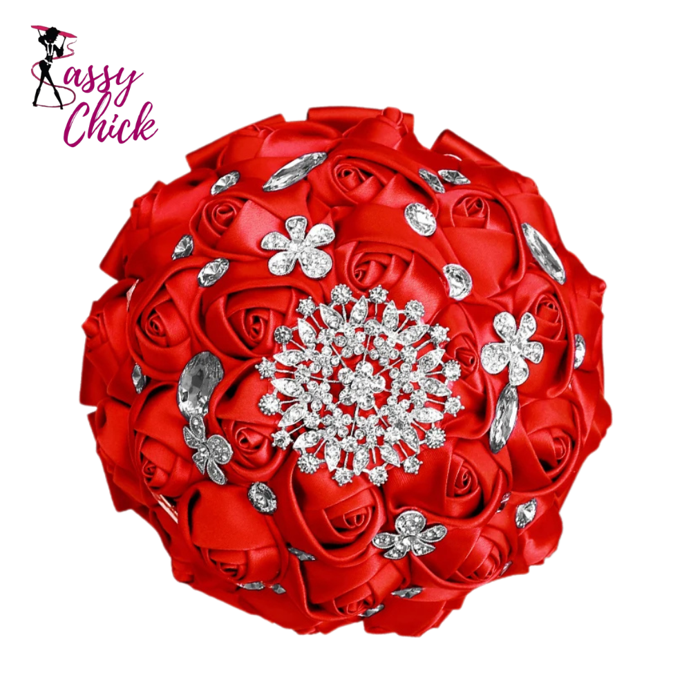 Brooch Rhinestone Bridal Bouquets Sassy Chick Logo