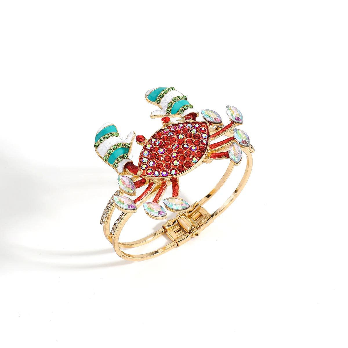 Brooch Rhinestone Inlaid Enamel Crab Necklace Bracelet