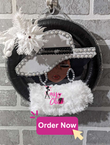 Lady White Hat Wreath