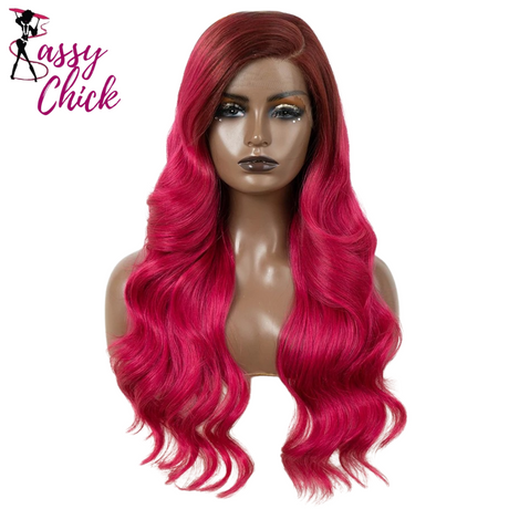 C Part Highlight Body Wave Synthetic Lace Wig Sassy Chick Logo
