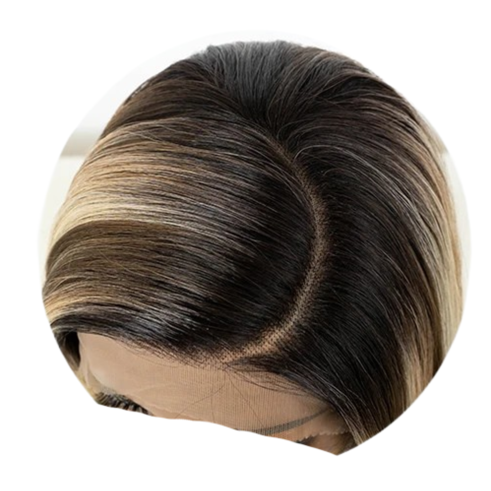 C Part Highlight Body Wave Synthetic Lace Wig