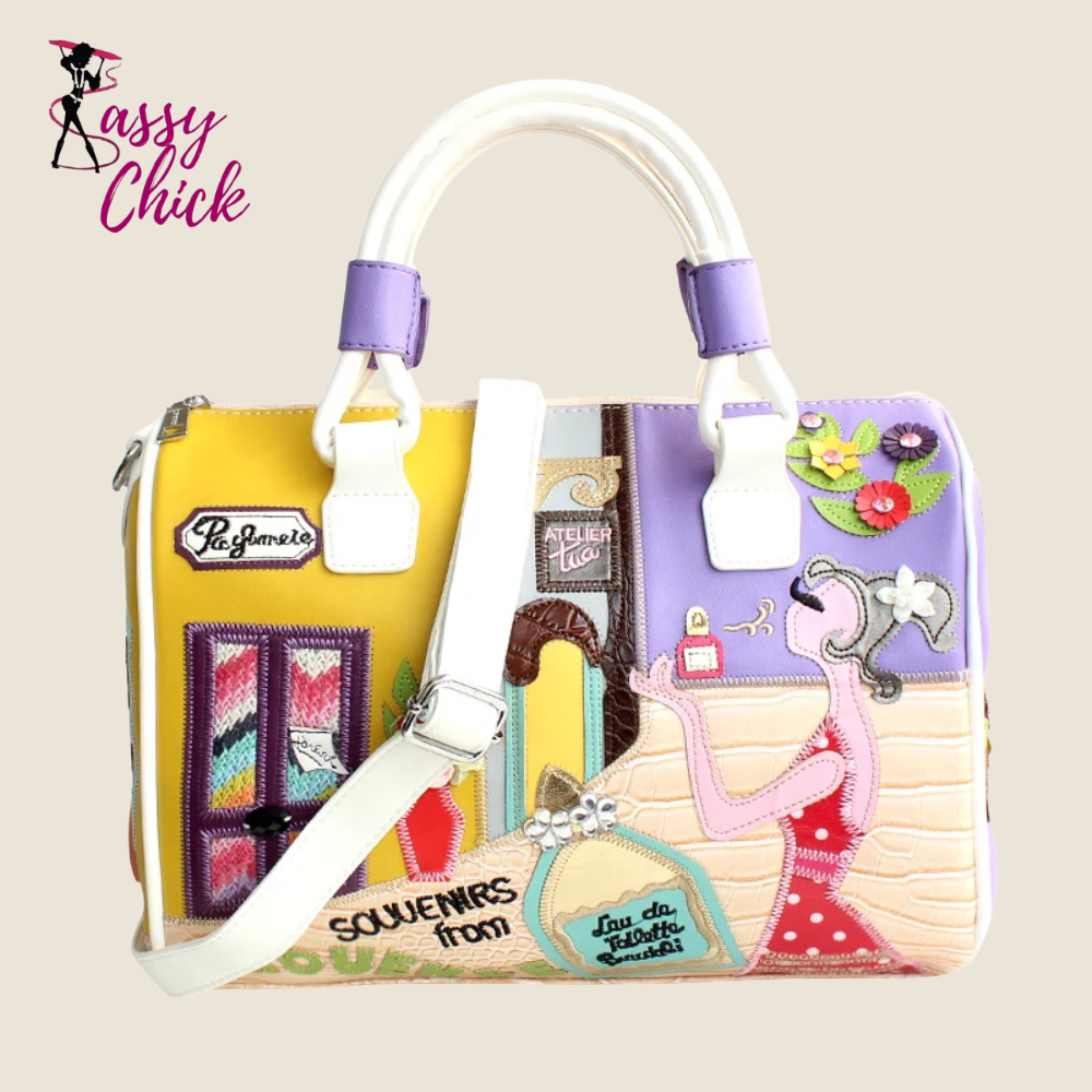Candy Color Cartoons Style Crossbody Shoulder Bag Sassy Chick Logo
