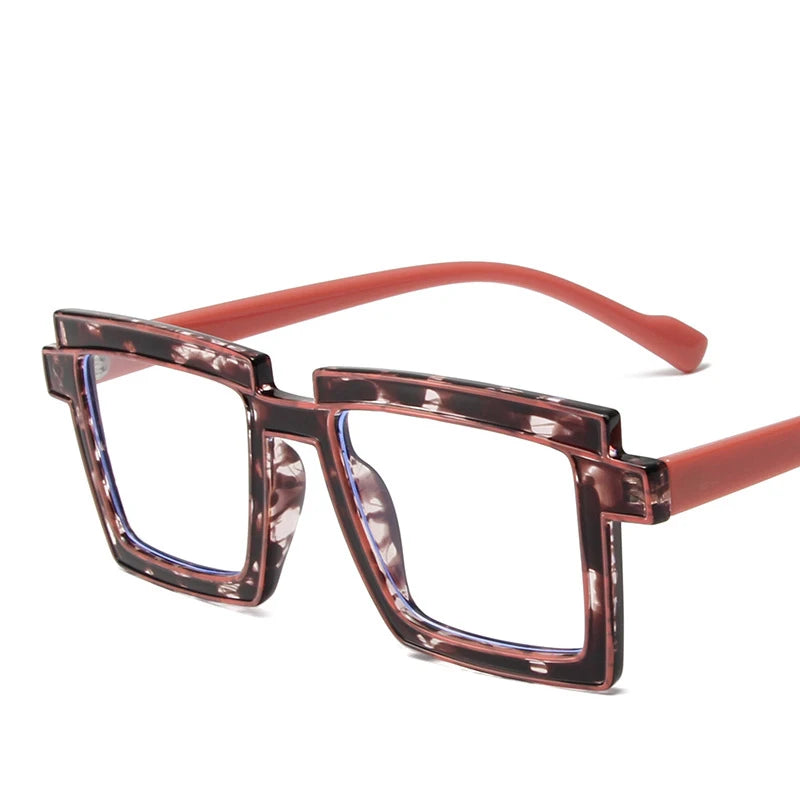 Red Black Cartoon Stripe Reading Dioptric Eyewear