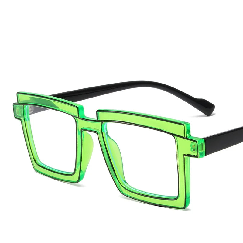 Black Green Cartoon Stripe Reading Dioptric Eyewear