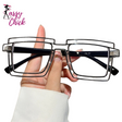 Cartoon Style Square Eyeglasses Sassy Chick Logo