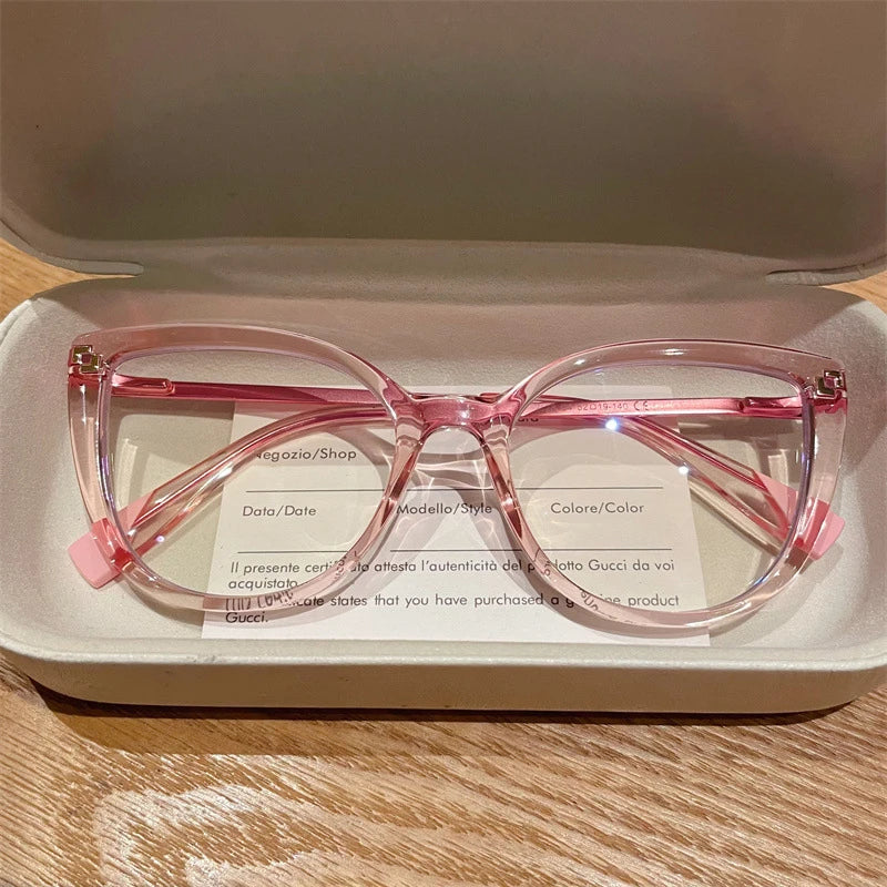 Cat Eye Anti Blue Light Customizable Prescription Eyeglasses