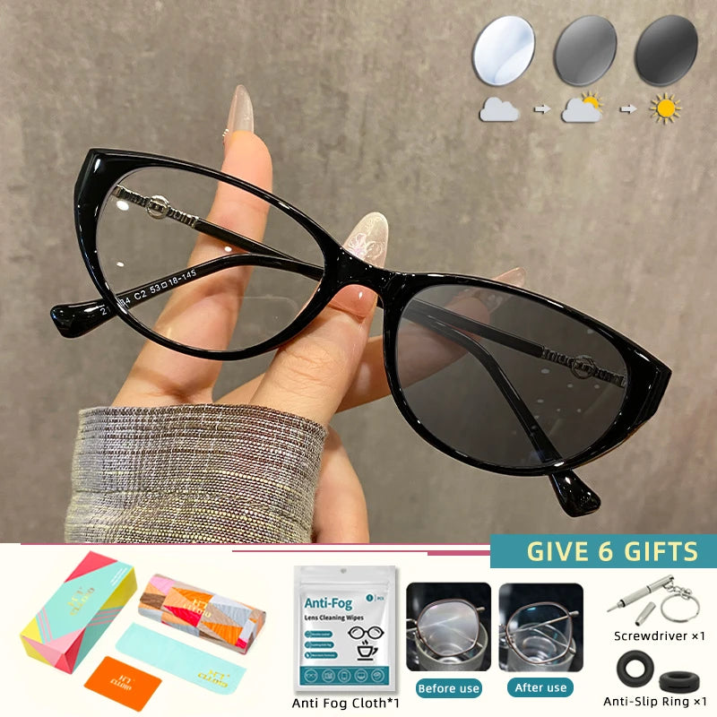 Cat Eye Anti Blue Rey Photochromic Eyewear