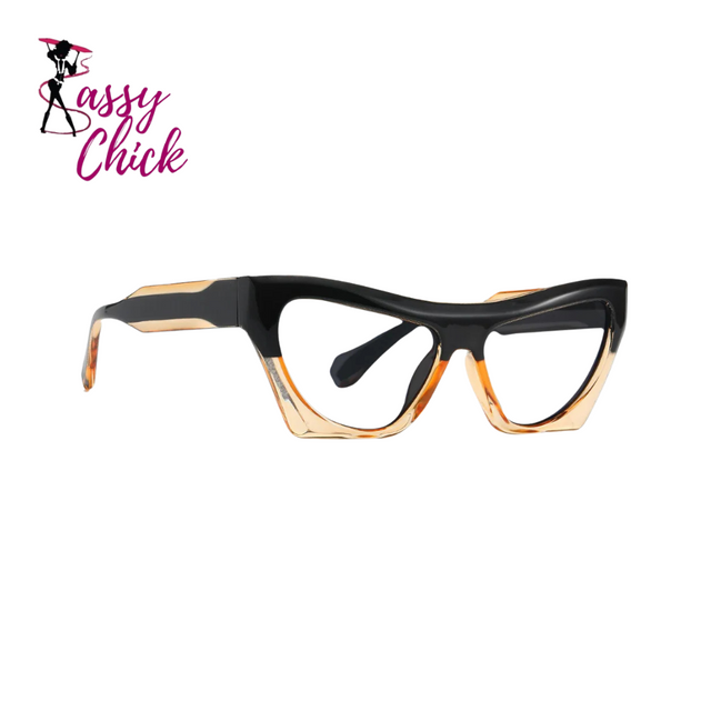 black tea reading glasses sassy chick logo