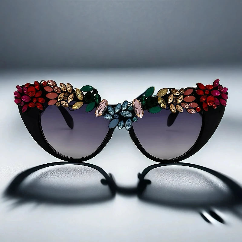 Cat Eye Embellished Sunglasses
