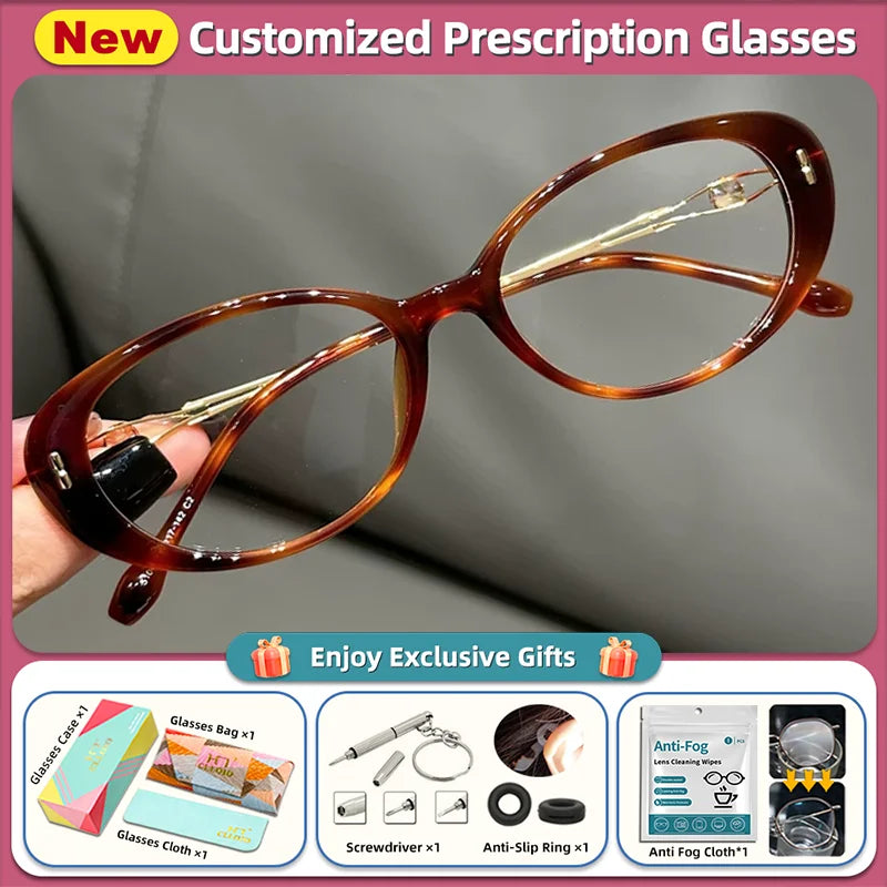 Cat Eye Optical Myopia Anti Blue Light Prescription Glasses