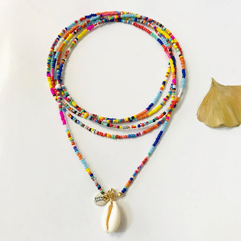 Charm Rope Chain Handmade Shell Choker