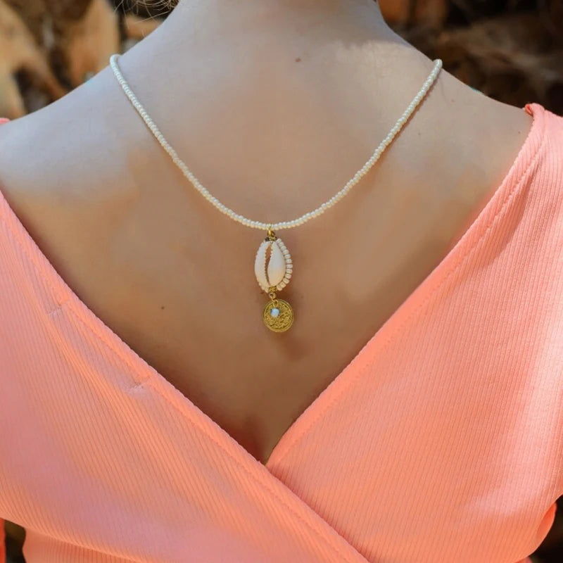 Charm Rope Chain Handmade Shell Choker