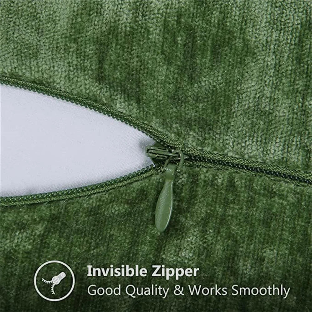 Soft chenille 45x45cm decorative throw pillow cover for couch, sofa, or bed