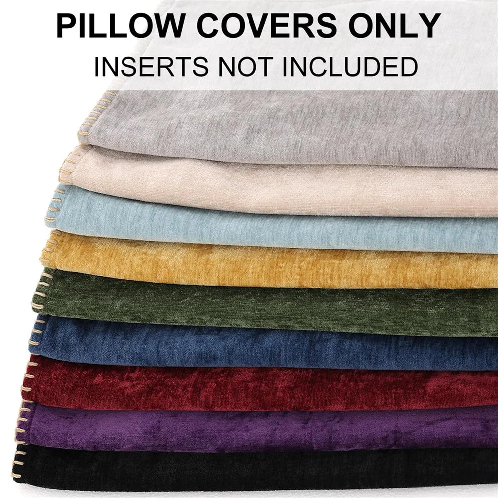 Soft chenille 45x45cm decorative throw pillow cover for couch, sofa, or bed