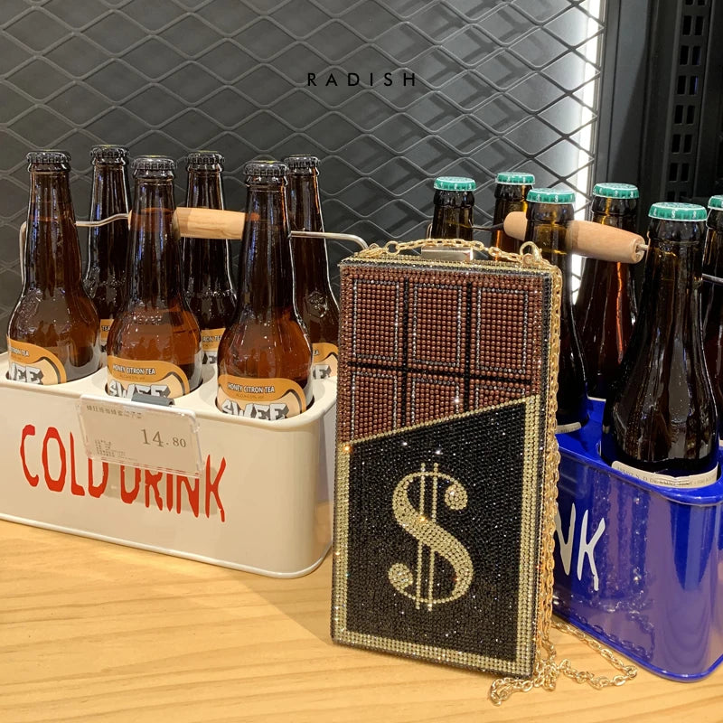 Chocolate Red Diamonds Clutch Bags