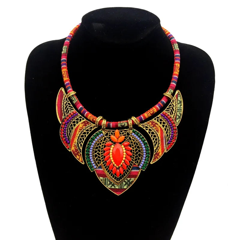Multi color Chunky Colorful Beads Statement Jewelry Set