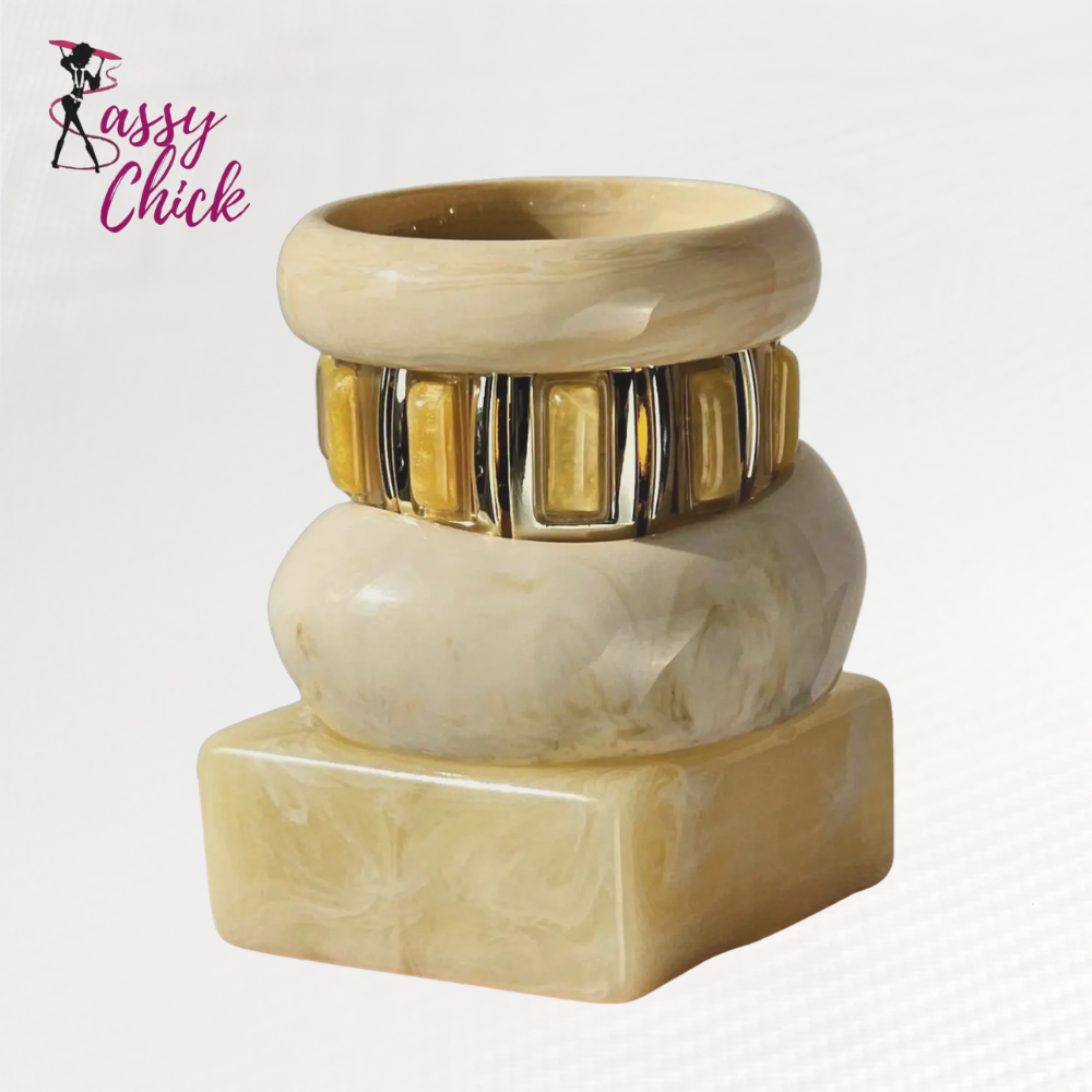 Chunky Irregular Square Bracelet Sassy Chick Logo