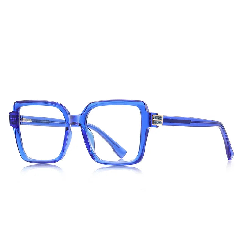 Blue Classic Large Square Anti Blue Light Glasses