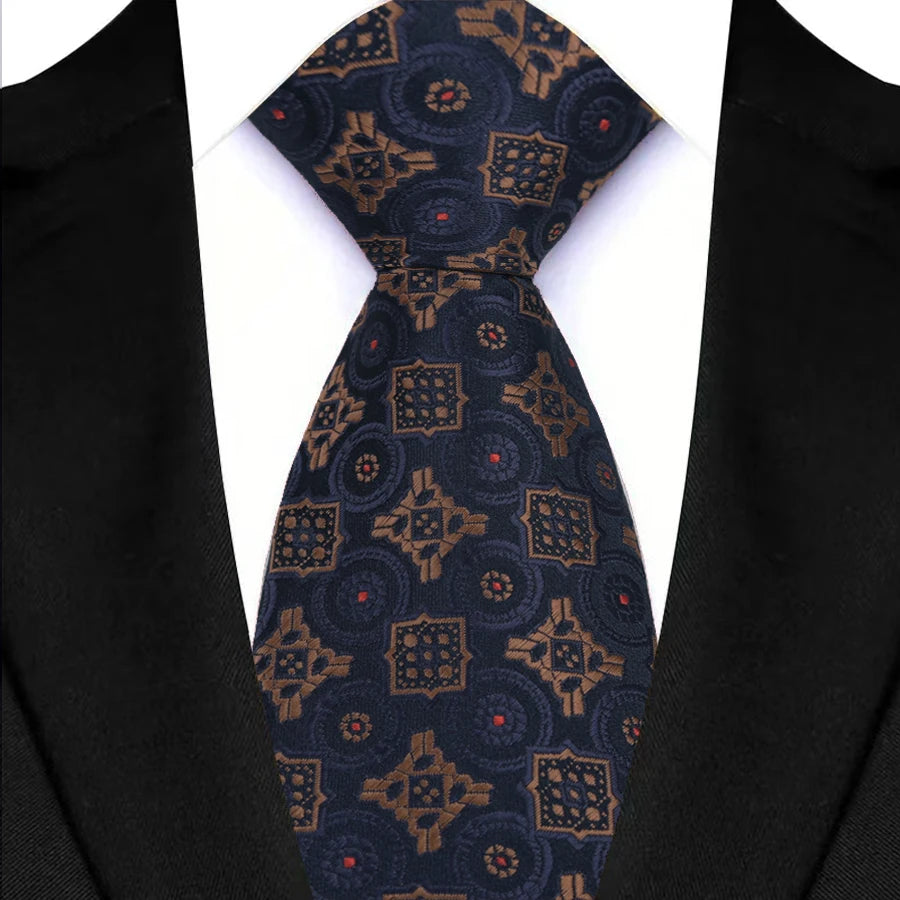 Blue Classic Plaid & Checks Neck Tie Stripes