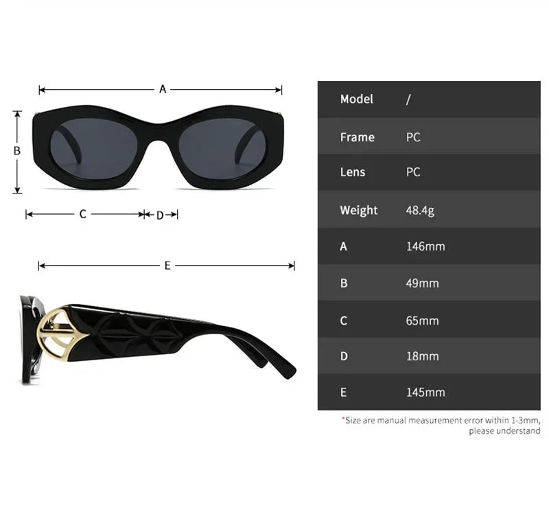 Details of Classic Punk Popular Big Frame Cat Eye Sunglasses