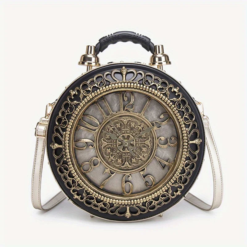 Classic Retro Clock Creative Shoulder Bag