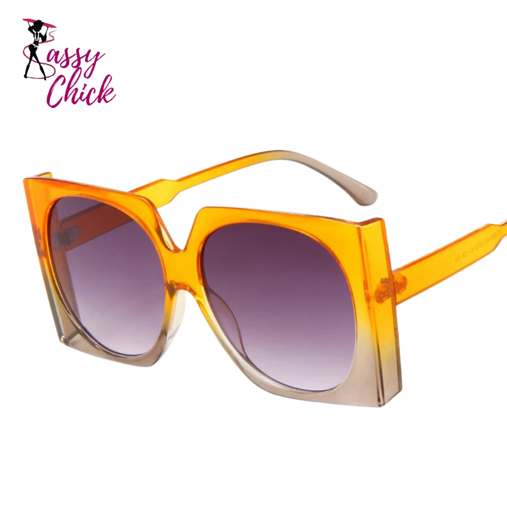 Classic Retro Square Women/Men Sunglasses Sassy Chick Logo