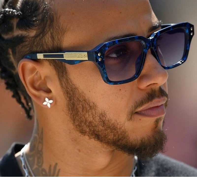 Model Using Classic Square Polarized Steampunk UV400 Sunglasses