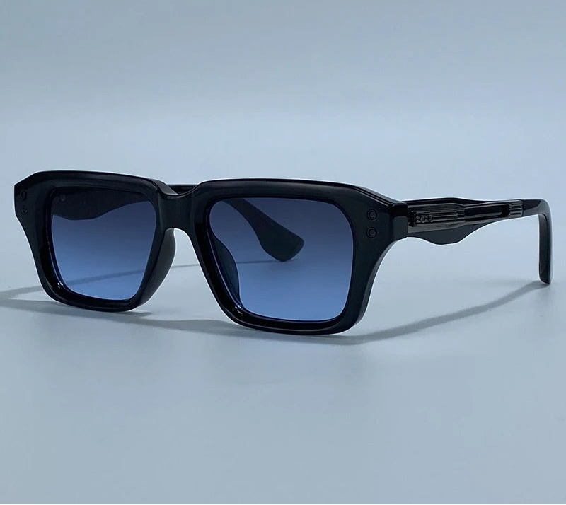 Black Classic Square Polarized Steampunk UV400 Sunglasses